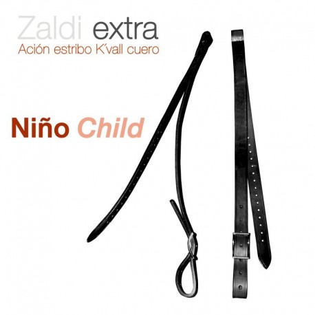 Ación estribo K'Vall cuero niño