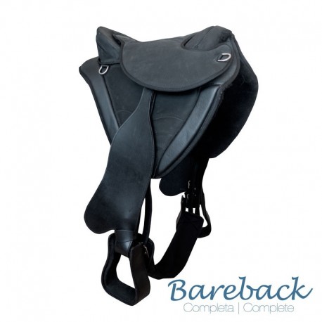 Silla Marcha Bareback Completa Negro