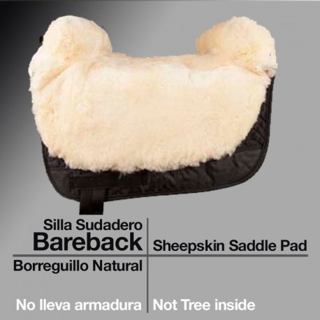 Silla Sudadero Bareback Borreguillo Natural