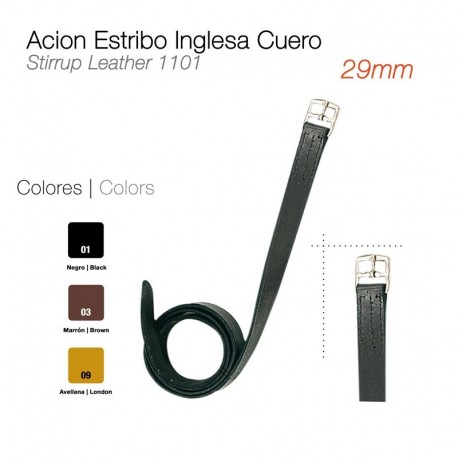  Ación estribo inglesa cuero 29 mm