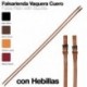 Falsarienda Vaquera cuero con hebillas