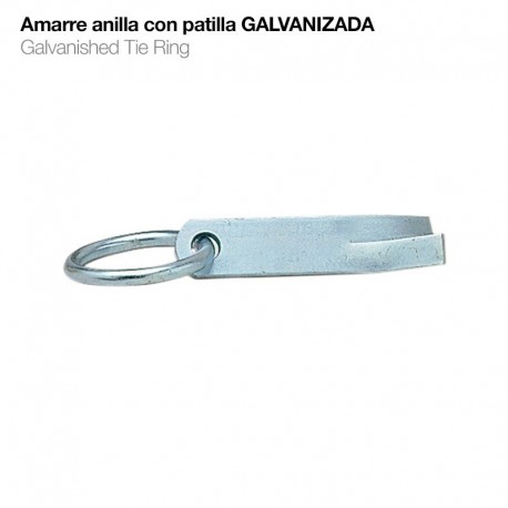 Amarre anilla galvanizado con patilla