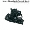 Amarre cabeza caballo pavonado grande
