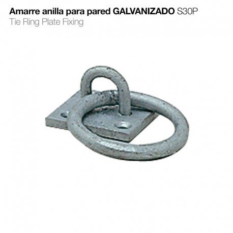Amarre anilla galvanizado pared