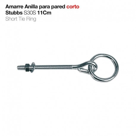 Amarre anilla para pared corto