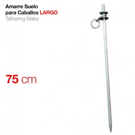 Amarre suelo para caballos largo 75 cm.