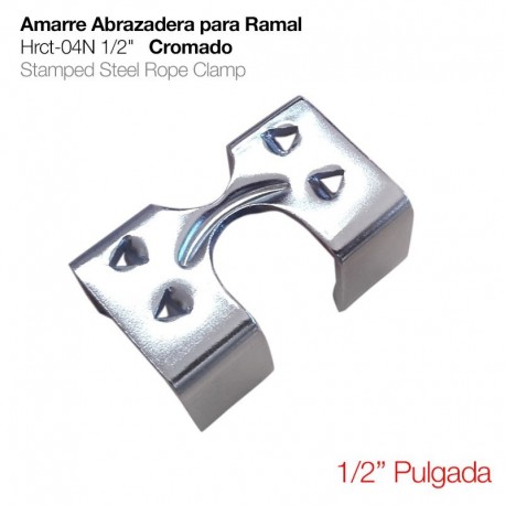 Amarre abrazadera para ramal cromado