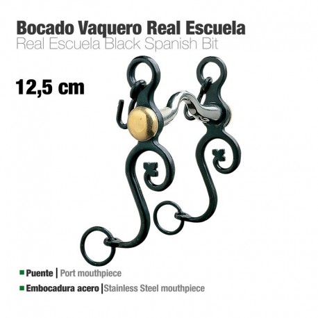 Bocado vaquero Real Escuela embocadura acero