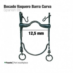 Bocado vaquero barra curva pavonado