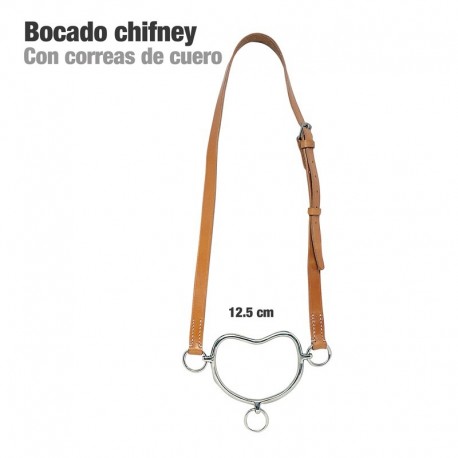Bocado Chifney con correas de cuero