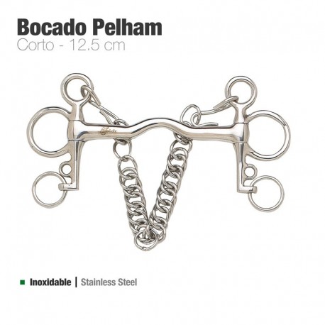 Bocado Pelham corto inox