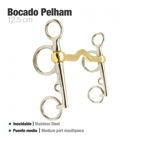 Bocado Pelham puente inox