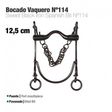 Bocado vaquero Económico pavonado