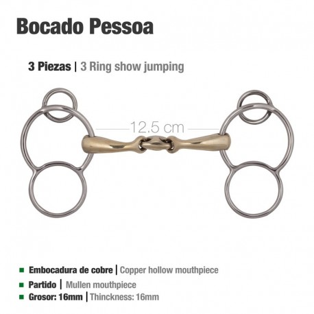 Bocado Pessoa 3piezas y arillos