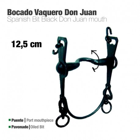 Bocado vaquero Don Juan 2A pavonado