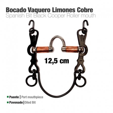 Bocado vaquero limones cobre 5C pavonado