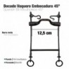 Bocado vaquero embocadura 45º 3G pavonado