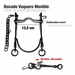Bocado vaquero movible Ecnómico Pavonado