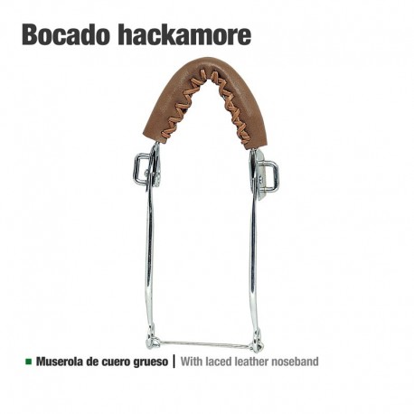 Bocado Hackamore cuero grueso