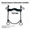 Bocado vaquero barra curva embocadura abatible