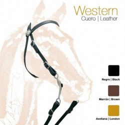 Cabezada montar Western cuero