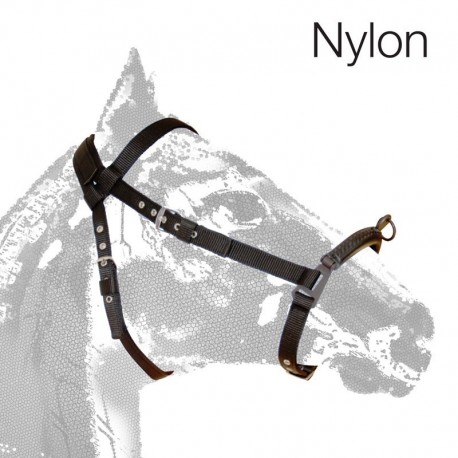 Cabezada serreta vaquera forrada nylon 1-pilar