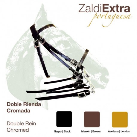 Cabezada Portuguesa doble rienda Zaldi Extra