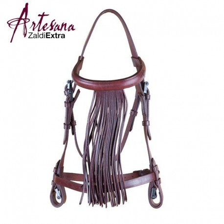 Cabezada Vaquera Zaldi Extra artesana con ahogadero