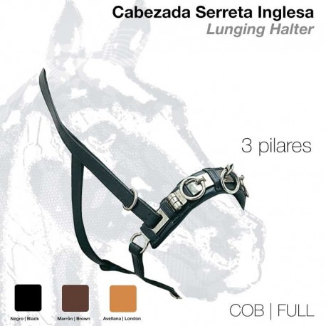Cabezada serreta inglesa 3-pilares