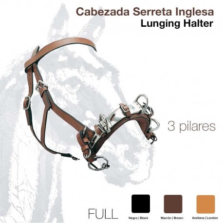 Cabezada serreta inglesa 3-pilares