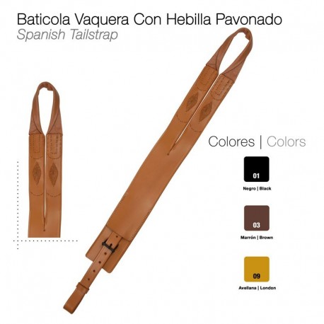 Baticola vaquera con hebilla pavonado