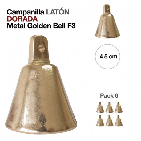 Campanilla latón dorado