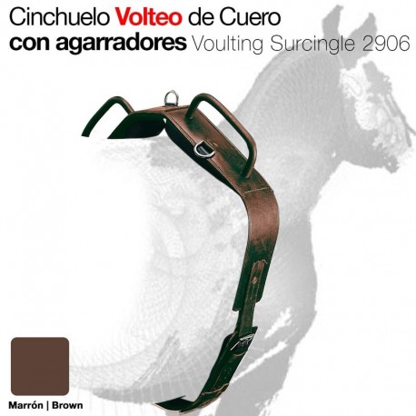 Cinchuelo volteo cuero con agarradores