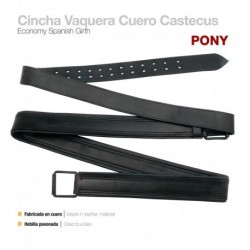 Cincha Vaquera cuero Castecus Pony