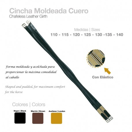 Cincha moldeada cuero elástico
