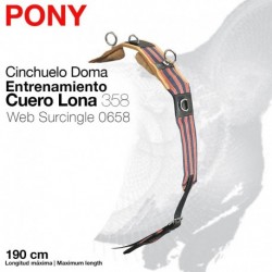 Cinchuelo Doma entrenamiento cuero-lona Pony