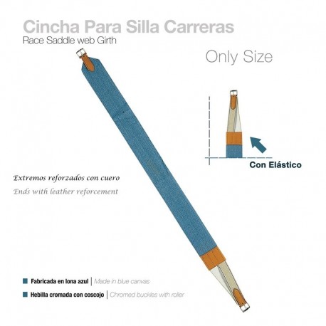 Cincha para Silla Carreras Castecus lona azul