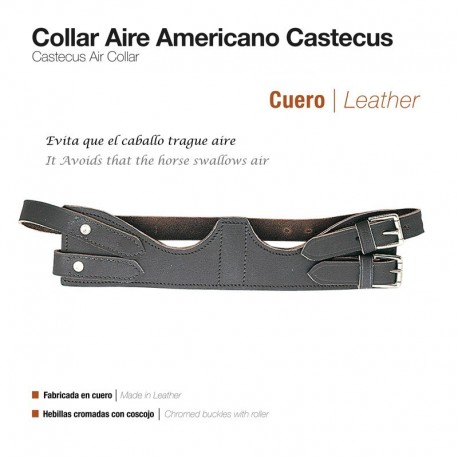 Collar aire americano cuero Castecus