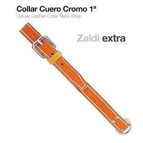 Collar cuero cromo Zaldi Extra
