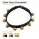 Collar cuero cascabeles