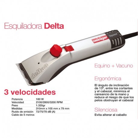 Esquiladora eléctrica Deltra Heiniger para caballos