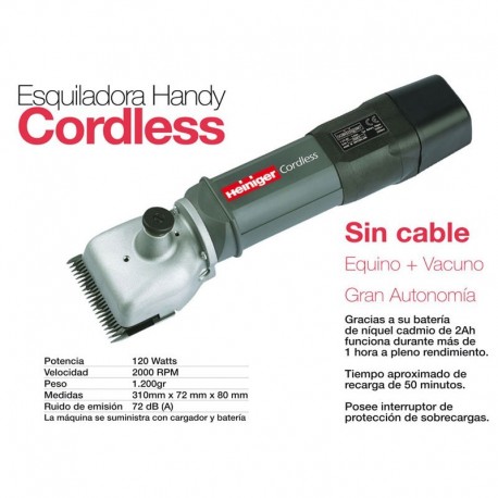 Esquiladora Heiniger cordless sin cable