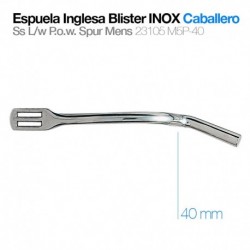 Espuela inglesa blister inox caballero gallo 40 mm