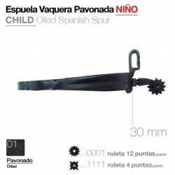 Espuela vaquera pavonado niño