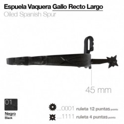 Espuela vaquera gallo recto largo