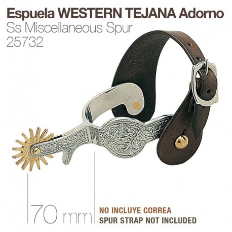 Espuela Western tejana adorno