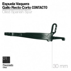 Espuela vaquera gallo recto corto contacto