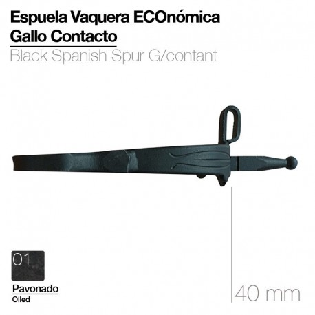 Espuela vaquera ECO gallo contacto pavonado