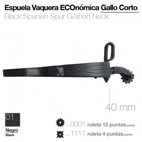 Espuela vaquera ECO gallo corto