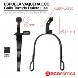 Espuela vaquera ECO gallo torcido ruleta lisa